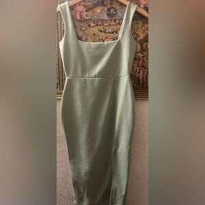 Nasty Gal Light Green Sleeveless Midi Dress